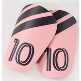 Maxbell Maxbell 1 Pair Soccer Shin Guards Exercise Training Protective Pads for Men Kid Girl pink black and XS
