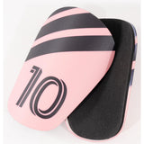 Maxbell Maxbell 1 Pair Soccer Shin Guards Exercise Training Protective Pads for Men Kid Girl pink black and XS