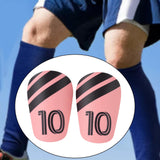Maxbell Maxbell 1 Pair Soccer Shin Guards Exercise Training Protective Pads for Men Kid Girl pink black and XS