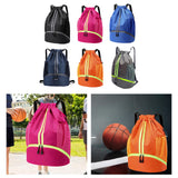 Maxbell Maxbell Drawstring Backpack Daypack Sturdy Basketball Bag for Hiking Travel Climbing Black