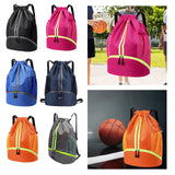 Maxbell Maxbell Drawstring Backpack Daypack Sturdy Basketball Bag for Hiking Travel Climbing Black