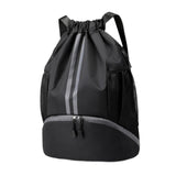 Maxbell Maxbell Drawstring Backpack Daypack Sturdy Basketball Bag for Hiking Travel Climbing Black