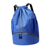 Maxbell Maxbell Drawstring Backpack Daypack Sturdy Basketball Bag for Hiking Travel Climbing Blue