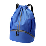 Maxbell Maxbell Drawstring Backpack Daypack Sturdy Basketball Bag for Hiking Travel Climbing Blue