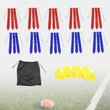 Maxbell Maxbell Flag Football Belts with Flags Equipment Waist Flag for Adults Outdoor Match 10 Belts