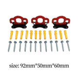 Maxbell Maxbell 3 Pieces Resistance Band Door Anchors for Resistance Bands Closed Loop Bands Red Black