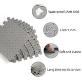 Maxbell Maxbell Floor Padding over Carpet Fitness Floor Tiles for Entertainment Activity Gym Gray