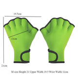 Maxbell Maxbell Webbed Swimming Gloves Aquatic Gloves for Water Aerobic Swim Training Diving L Green