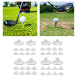 Maxbell Maxbell 10 Pieces Golf Tees Holders for Golf Hitting Mats Driving Range Mat Training 5.5cmx5.5cmx1.8cm White