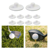 Maxbell Maxbell 10 Pieces Golf Tees Holders for Golf Hitting Mats Driving Range Mat Training 5.5cmx5.5cmx1.8cm White