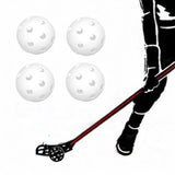 Maxbell Maxbell 4x Floorball Balls Hollow Unihockey Balls for Players Professionals Training White