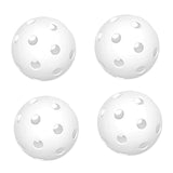 Maxbell Maxbell 4x Floorball Balls Hollow Unihockey Balls for Players Professionals Training White