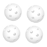 Maxbell Maxbell 4x Floorball Balls Hollow Unihockey Balls for Players Professionals Training White