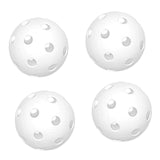 Maxbell Maxbell 4x Floorball Balls Hollow Unihockey Balls for Players Professionals Training White