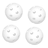 Maxbell Maxbell 4x Floorball Balls Hollow Unihockey Balls for Players Professionals Training White