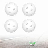 Maxbell Maxbell 4x Floorball Balls Hollow Unihockey Balls for Players Professionals Training White