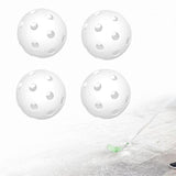 Maxbell Maxbell 4x Floorball Balls Hollow Unihockey Balls for Players Professionals Training White