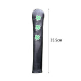 Maxbell Maxbell Golf Alignment Rod Cover Outdoor Embroidered Training PU Leather Case Holder Black