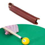Maxbell Maxbell Snooker Cue Tip Cover Sturdy Practical PU Leather Billiard Cue Tip Protector Brown