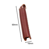 Maxbell Maxbell Snooker Cue Tip Cover Sturdy Practical PU Leather Billiard Cue Tip Protector Brown