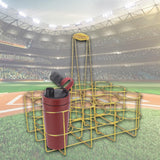 Maxbell Maxbell Water Bottle Carrier 12 Bottles Capacity for Outdoor Team Sports Bike 29.5cmx22cmx32cm Gold