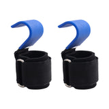 Maxbell 2 Pieces Weight Lifting Hooks Portable for Powerlifting Bodybuilding Workout Blue