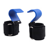 Maxbell 2 Pieces Weight Lifting Hooks Portable for Powerlifting Bodybuilding Workout Blue