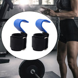 Maxbell 2 Pieces Weight Lifting Hooks Portable for Powerlifting Bodybuilding Workout Blue
