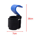 Maxbell 2 Pieces Weight Lifting Hooks Portable for Powerlifting Bodybuilding Workout Blue