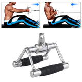 Maxbell Maxbell Double D Handle Antiskid for Cable Machine for Home Gym Fitness Exercise Style B