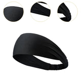 Maxbell Maxbell Kids Sports Headbands Elastic Running Headband for Tennis Exercise Teenagers black