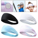 Maxbell Maxbell Kids Sports Headbands Elastic Running Headband for Tennis Exercise Teenagers black