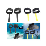 Maxbell Maxbell 2Pcs Swimming Fins Flippers Fixed Strap Easily Install Lightweight Universal Black