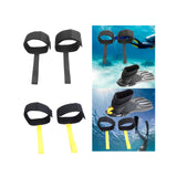 Maxbell Maxbell 2Pcs Swimming Fins Flippers Fixed Strap Easily Install Lightweight Universal Black