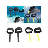 Maxbell Maxbell 2Pcs Swimming Fins Flippers Fixed Strap Easily Install Lightweight Universal Black