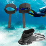 Maxbell Maxbell 2Pcs Swimming Fins Flippers Fixed Strap Easily Install Lightweight Universal Black