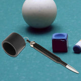 Maxbell Maxbell Pool Cue Chalk Holder Metal Pool Table Accessory Snooker Pool Chalks Carrier Black Round