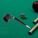 Maxbell Maxbell Pool Cue Chalk Holder Metal Pool Table Accessory Snooker Pool Chalks Carrier Black Round