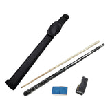 Maxbell Maxbell Lightweight Billiard Pool Cue Stick with Cue Case, 3 Finger Glove, and Chalk Black White Pool Cue