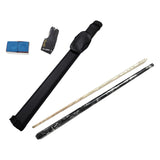 Maxbell Maxbell Lightweight Billiard Pool Cue Stick with Cue Case, 3 Finger Glove, and Chalk Black White Pool Cue