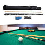 Maxbell Maxbell Lightweight Billiard Pool Cue Stick with Cue Case, 3 Finger Glove, and Chalk Black White Pool Cue