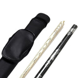 Maxbell Maxbell Lightweight Billiard Pool Cue Stick with Cue Case, 3 Finger Glove, and Chalk Black White Pool Cue