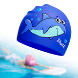 Maxbell Maxbell Children's Swim Cap Cartoon Lightweight Swimming Hat for Diving Surfing Pool Blue