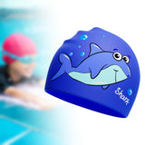 Maxbell Maxbell Children's Swim Cap Cartoon Lightweight Swimming Hat for Diving Surfing Pool Blue