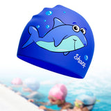 Maxbell Maxbell Children's Swim Cap Cartoon Lightweight Swimming Hat for Diving Surfing Pool Blue