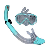 Maxbell Maxbell Dry Snorkel Set Diving Mask Snorkeling Gear for Snorkeling Diving Freediving Blue Green