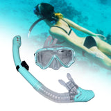 Maxbell Maxbell Dry Snorkel Set Diving Mask Snorkeling Gear for Snorkeling Diving Freediving Blue Green