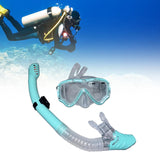 Maxbell Maxbell Dry Snorkel Set Diving Mask Snorkeling Gear for Snorkeling Diving Freediving Blue Green