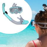 Maxbell Maxbell Dry Snorkel Set Diving Mask Snorkeling Gear for Snorkeling Diving Freediving Blue Green