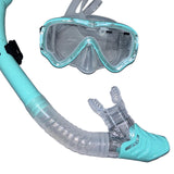 Maxbell Maxbell Dry Snorkel Set Diving Mask Snorkeling Gear for Snorkeling Diving Freediving Blue Green